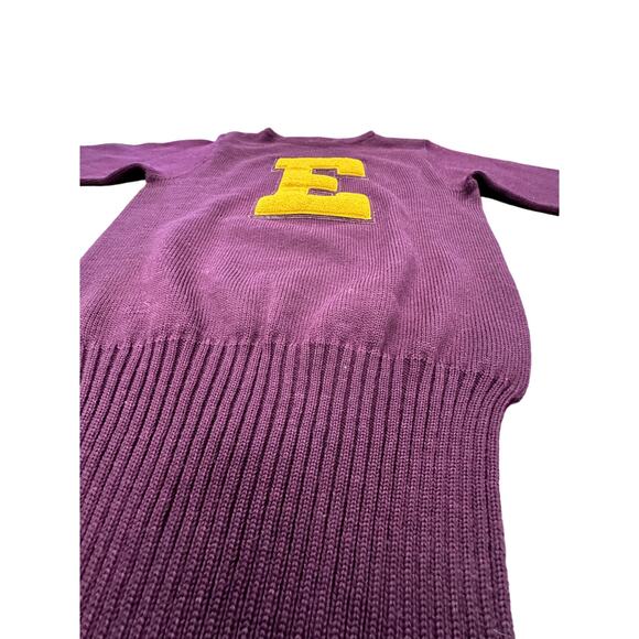 RARE!!!!! "COBLE" Sporting Goods Wool Sweater Collegiate Letter E Vintage - Picture 2 of 12